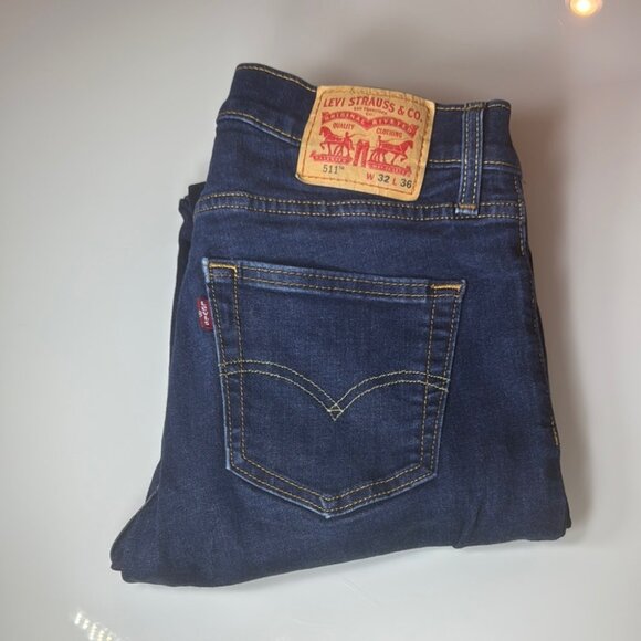 Levi's 511 Blue Slim Jeans - size 32/36 - Picture 2 of 11